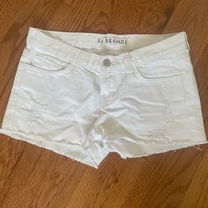 J Brand White Cut Off Shorts